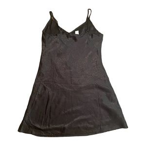 NWT Brandy Melville Black Silky Mini Dress